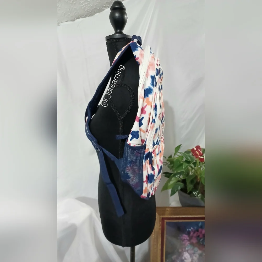 NWOT Lands' End Tie Dye Unisex Kids To College Large Backpack One Size Fits Most